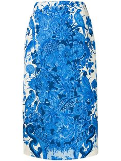 Valentino юбка миди с цветочным принтом