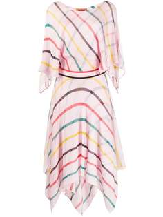 Missoni драпированное платье в полоску