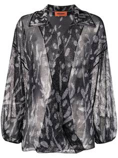 Missoni рубашка с цветочным принтом и эффектом металлик