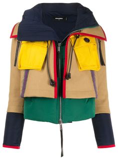 Dsquared2 многослойный пуховик с капюшоном