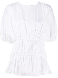 Victoria Victoria Beckham блузка со сборками и короткими рукавами