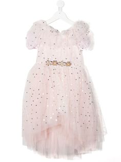 Monnalisa тюлевое платье с блестками