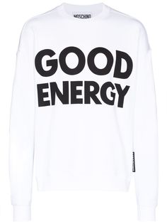 Moschino толстовка с надписью Good Energy