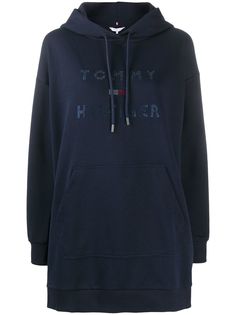 Tommy Hilfiger платье-худи с декорированным логотипом