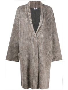 Brunello Cucinelli пальто оверсайз в ломаную клетку