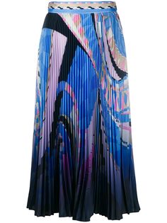 Emilio Pucci плиссированная юбка с абстрактным принтом