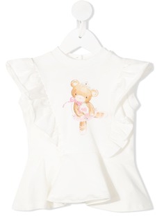 Monnalisa bear print T-shirt