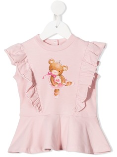 Monnalisa bear print T-shirt