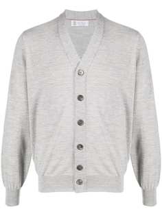 Brunello Cucinelli кардиган тонкой вязки с V-образным вырезом