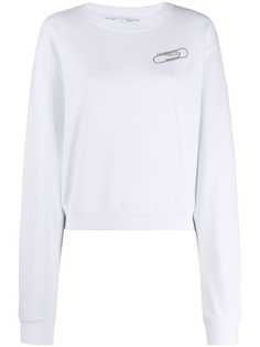 Off-White paper-clip cropped sweatshirt