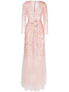 Elisabetta Franchi платье с цветочной аппликацией