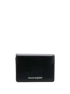Alexander McQueen logo stamp compact wallet