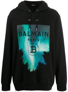 Balmain logo-print hoodie