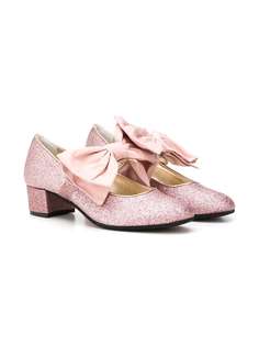 Monnalisa TEEN glitter heeled ballerinas