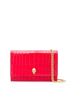 Alexander McQueen сумка с тиснением под крокодила и декором Skull