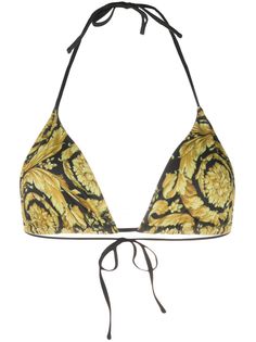 Versace Barocco print bikni top