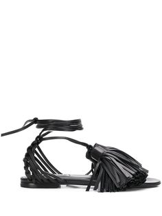 Jil Sander сандалии на шнуровке с кисточками