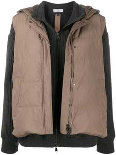 Brunello Cucinelli многослойная куртка в рубчик
