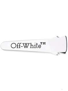 Off-White logo-print hair slide