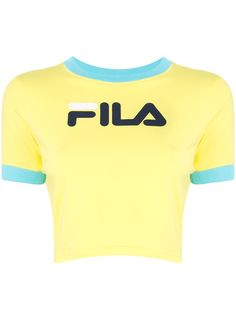 Fila colour-block cropped T-shirt