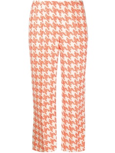 Loulou укороченные расклешенные брюки в ломаную клетку