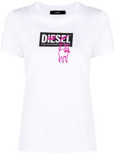 Diesel футболка с вышитым логотипом