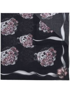 Alexander McQueen платок с принтом Skull