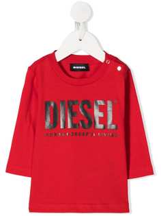 Diesel Kids футболка с длинными рукавами и логотипом