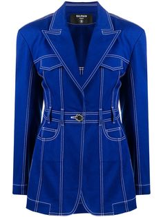 Balmain джинсовый блейзер оверсайз