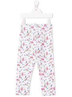 Monnalisa леггинсы с завышенной талией и цветочным принтом