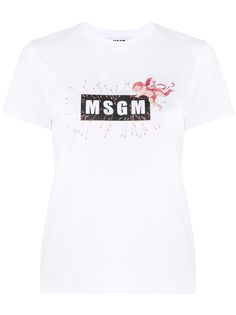 MSGM футболка с логотипом