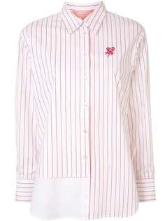 BAPY BY *A BATHING APE® рубашка в тонкую полоску с контрастными вставками