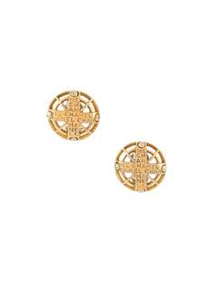 Chanel Pre-Owned серьги с гравированным логотипом