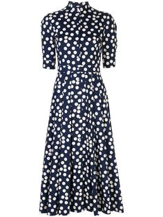 Carolina Herrera платье миди в горох