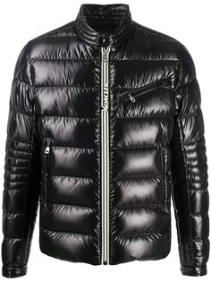 Moncler пуховик в байкерском стиле