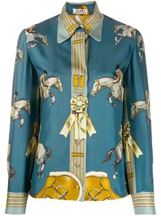 Hermès рубашка с принтом pre-owned
