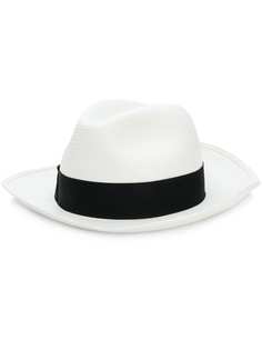 Borsalino плетеная шляпа с лентой