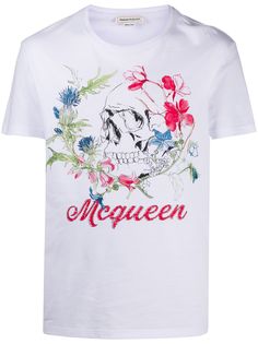 Alexander McQueen футболка узкого кроя с принтом Skull