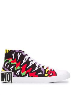 Moschino высокие кеды Funny Monster