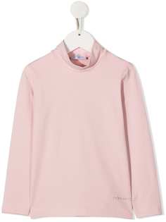 Monnalisa топ с длинными рукавами и высоким воротником