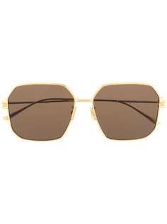 Bottega Veneta солнцезащитные очки в геометричной оправе