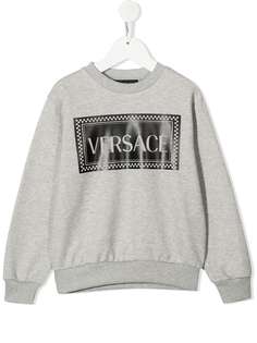 Young Versace logo print sweatshirt