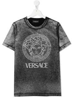 Young Versace TEEN logo print T-shirt