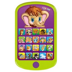 Интерактивная развивающая игрушка Азбукварик Мультиплеер Мамонтёнок зеленый