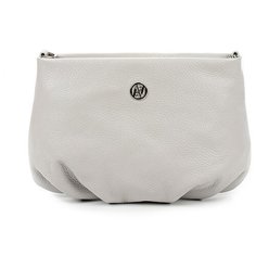 Сумка кросс-боди Afina 163, натуральная кожа, светло-серый