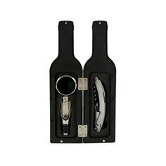 Набор аксессуаров ENS подарочный для вина 7750003 (3 прибора) черный/серебристый