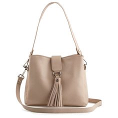 Сумка кросс-боди Afina 401, натуральная кожа, нюд