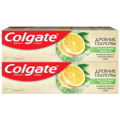 Зубная паста Colgate Древние Секреты Безупречная Свежесть Лимон и Алоэ с натуральными экстрактами, 75 мл, 2 шт.