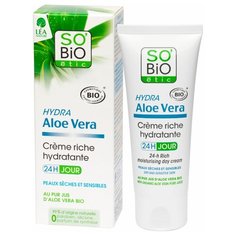 SOBiO etic Насыщенный увлажняющий дневной крем 24 часа Hydra Aloe Vera, 50 мл