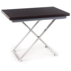 Стол кухонный Levmar Compact WE, раскладной, ДхШ: 70 х 100 см, длина в разложенном виде: 140 см, венге/хром Левмар